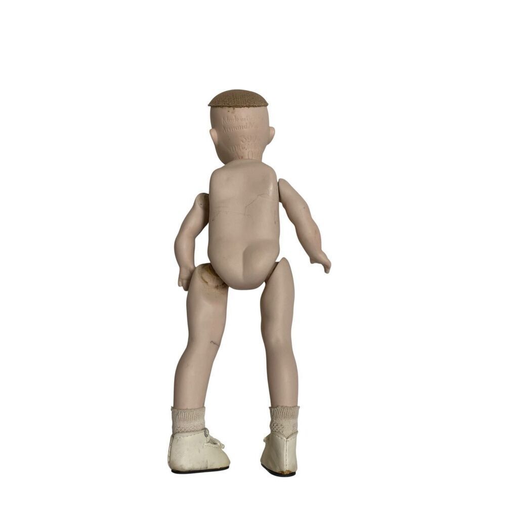 12.5” German Bisque Doll AM 390 6/0 Armand Marseille with Stand - Picture 11 of 11